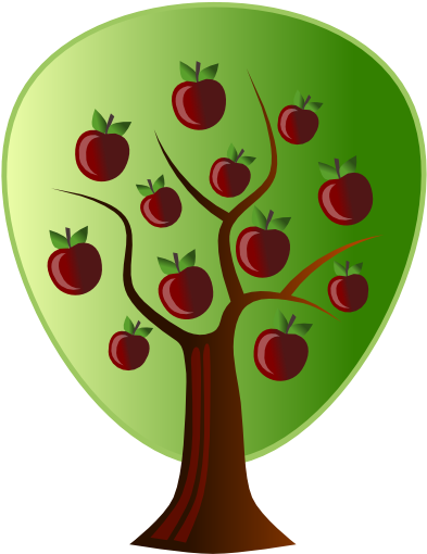 Abstract Crops Apple Tree Clipartsy - Apple Tree Vector Png (451x557)