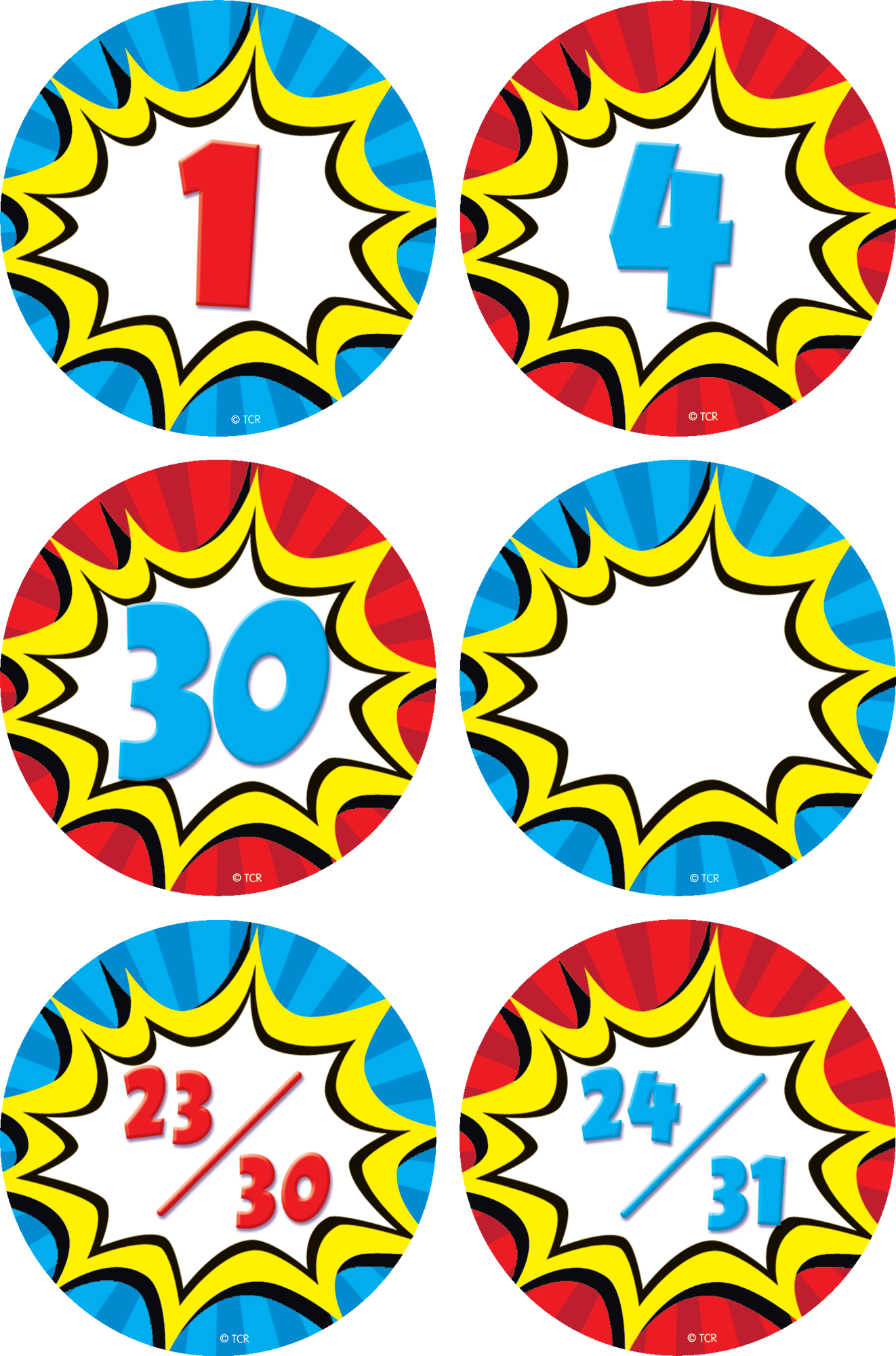 Tcr 5589 Calendar Days Superhero - Superhero Calendar Numbers (1322x2000)