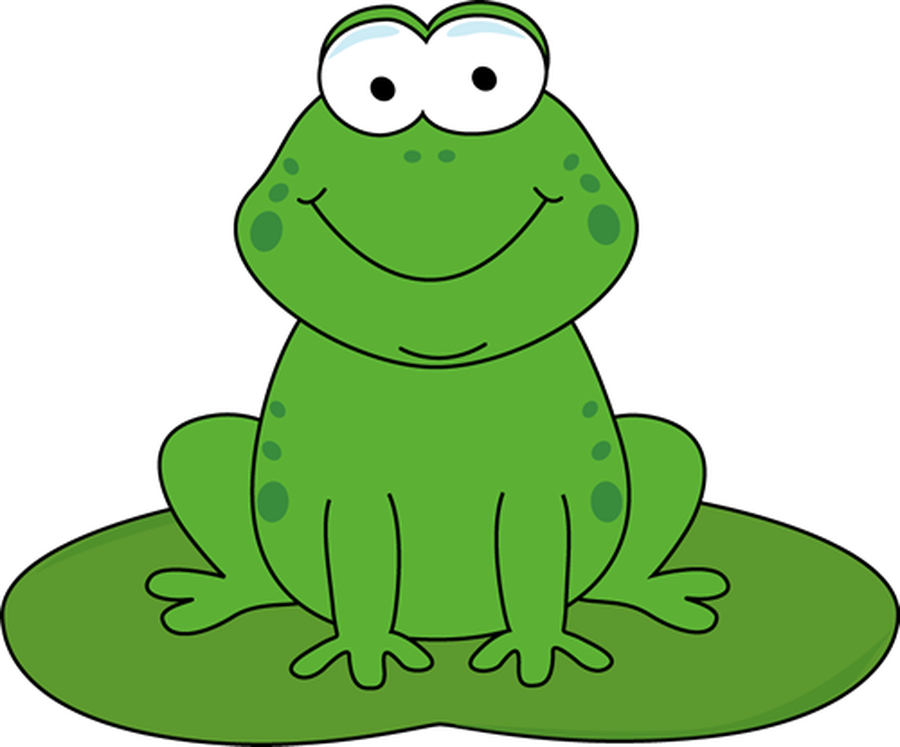 We Are The 'friendly Frogs' - Frog On Lily Pad Clipart (900x747)