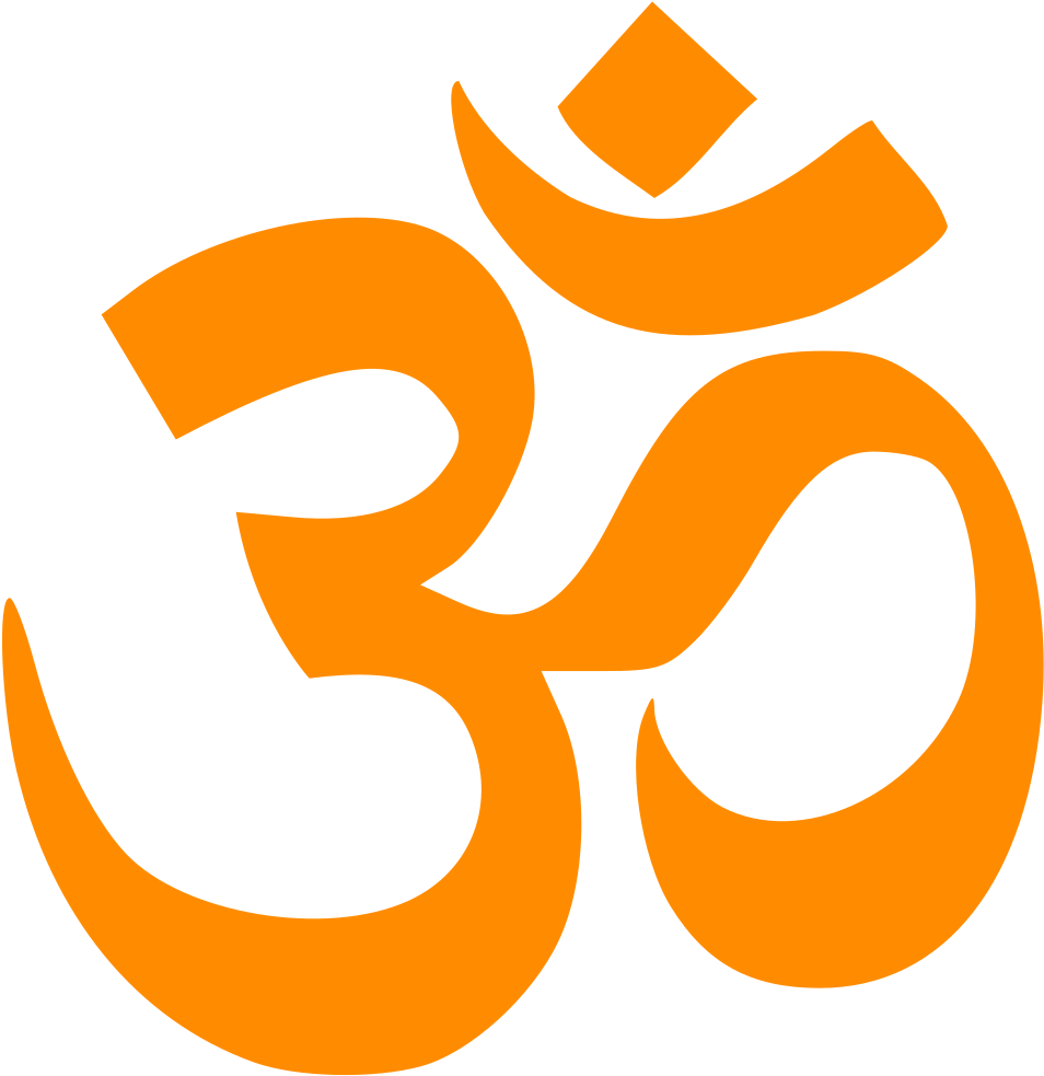 Aum Om Orange Dark - Hindu Caste System Symbols (993x1024)