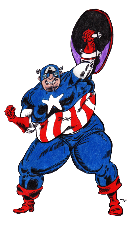 Fat Captain America - Easy To Draw Captain America (508x800)
