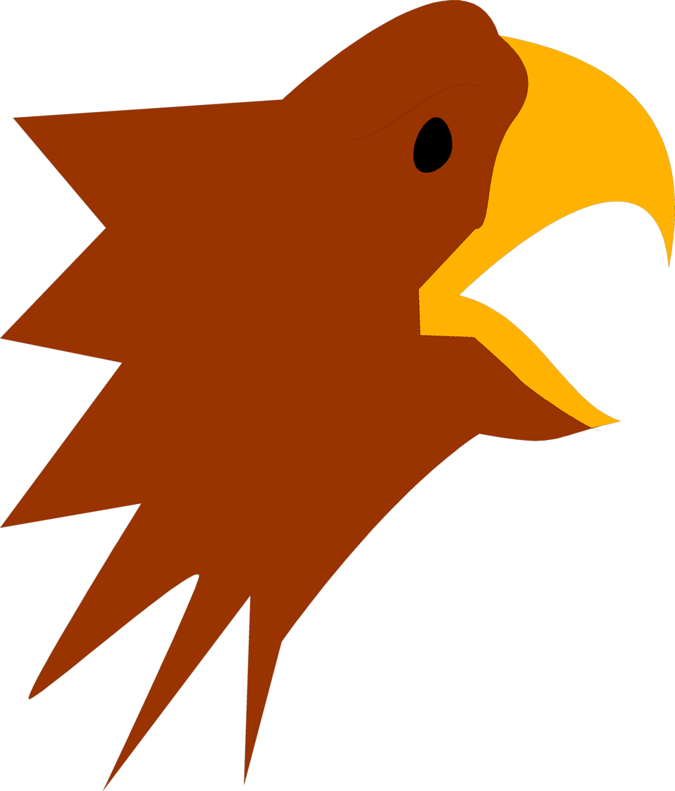 Illustration Of An Eagle Head - Beak Cartoon (958x1122)