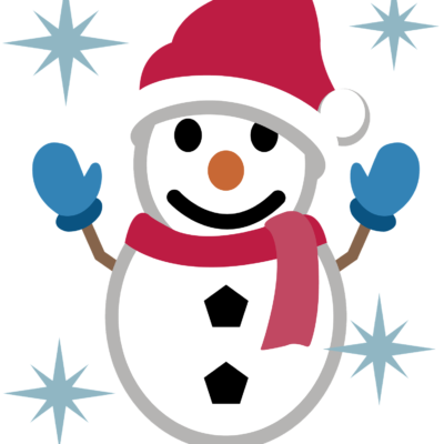 Winter - Snowman Black And White (400x400)