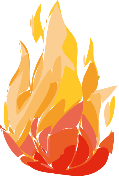 Cartoon Flames - Fire Burning Gif Png (402x594)