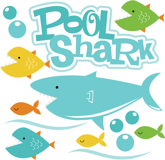 Pool Shark Svg Files For Scrapbooking Fish Svg File - Cute Shark Png (648x648)