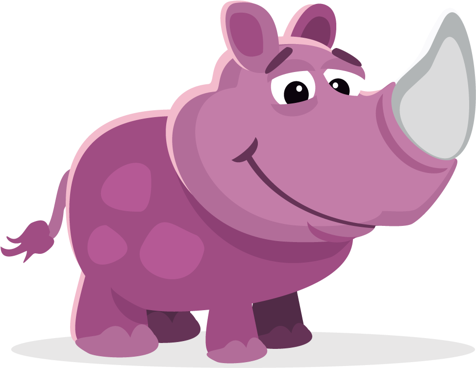 Free To Use & Public Domain Rhinoceros Clip - Purple Rhino Clipart (1000x918)
