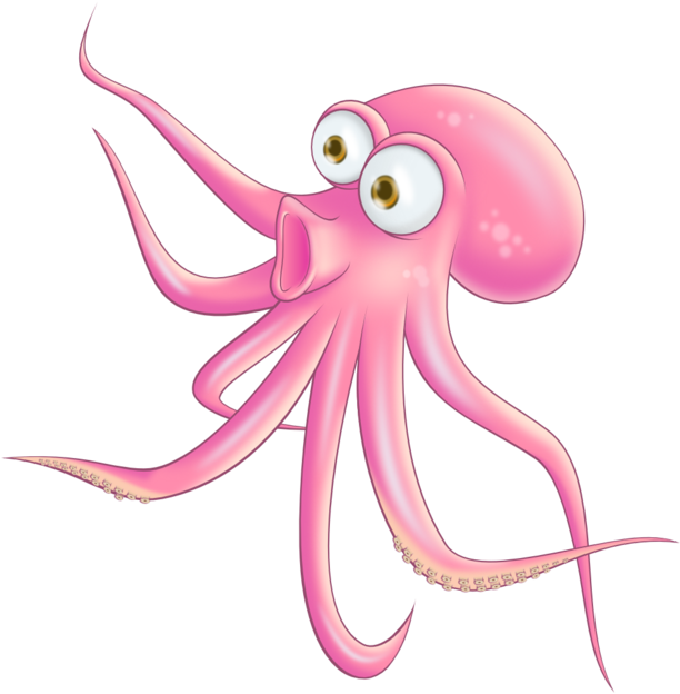 Octopus Clipart - Kim Lennon Pink Octopus Custom Newborn Summer Tee White (672x707)