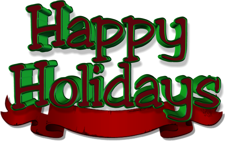 Share This Image - Happy Holidays Red And Green (894x562)