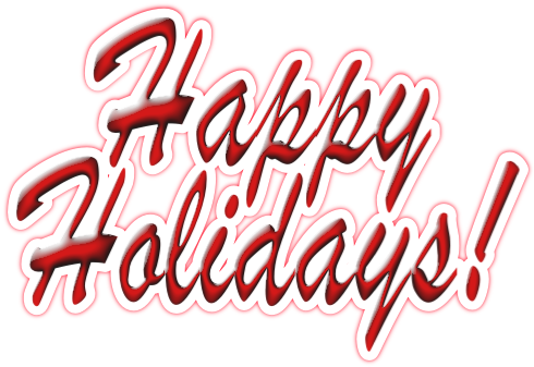 Happy Holidays Transparent Png Image - Transparent Happy Holidays (540x380)