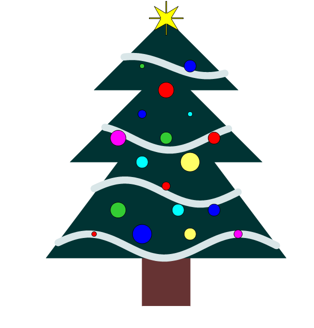 Christmas Tree, Created With A Bubble Plot, Line/scatter - Christmas Tree (628x656)