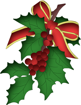My Waiting List Is Long Enough That There Is No Longer - Christmas Holly And Berries (358x458)
