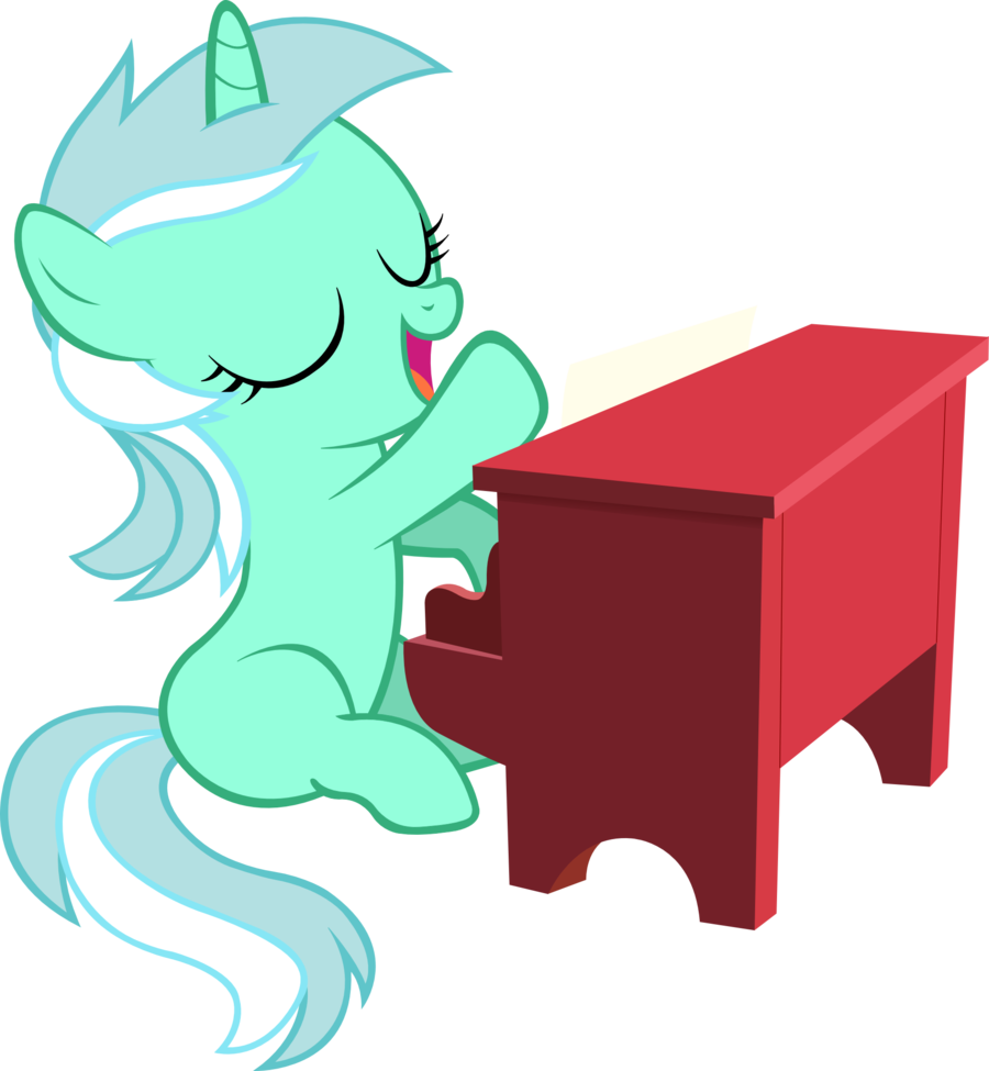 Filly Lyra Playing Piano By Artpwny - Piano My Little Pony (900x975)