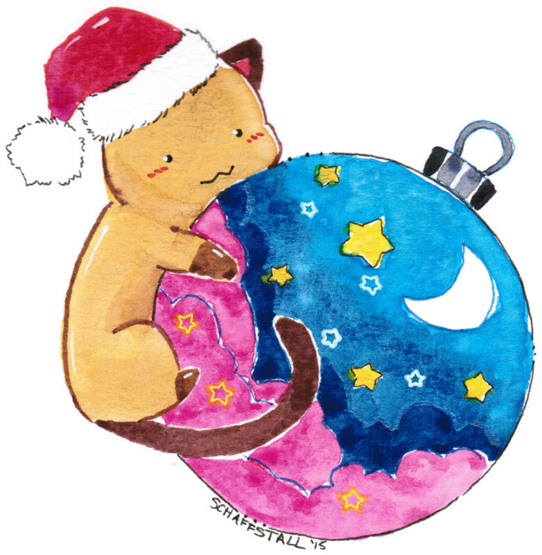 Happy Holidays From Star Kitty By L Y N S - Cartoon (800x814)