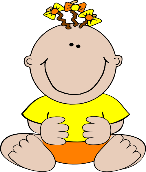 Baby Girl Clip Art (504x593)