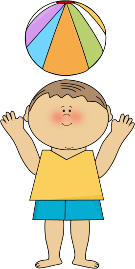 Boy Tossing Beach Ball - Beach Ball (276x550)