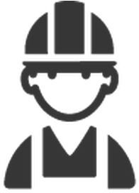 Professions - Black &amp - Amp - White - Construction - Workers Clipart Black And White (365x399)