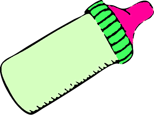แปรงล้างขวดนม ขวดนม - Baby Bottle Clip Art (500x375)
