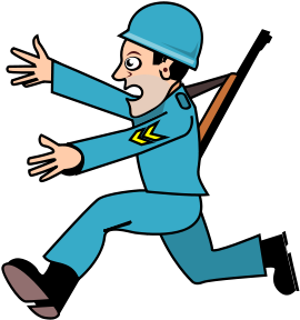 Soldier Blue Png Images - Running Soldiers Png (424x600)