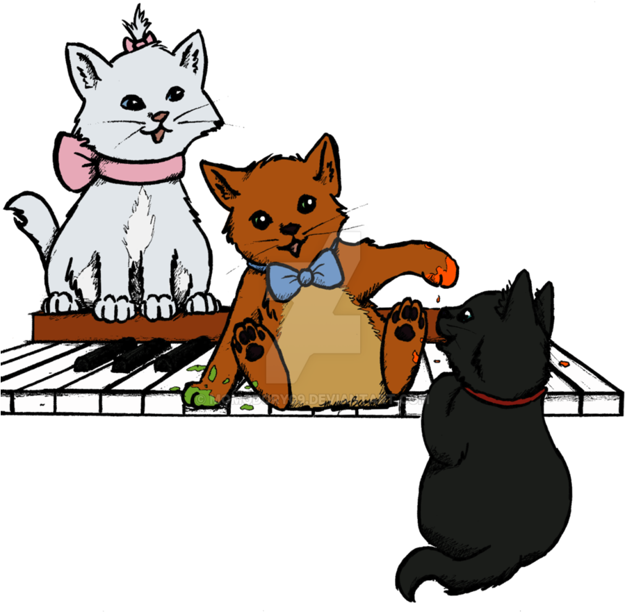 Aristocats- Piano Paint By Momodory09 - Unisex (899x889)