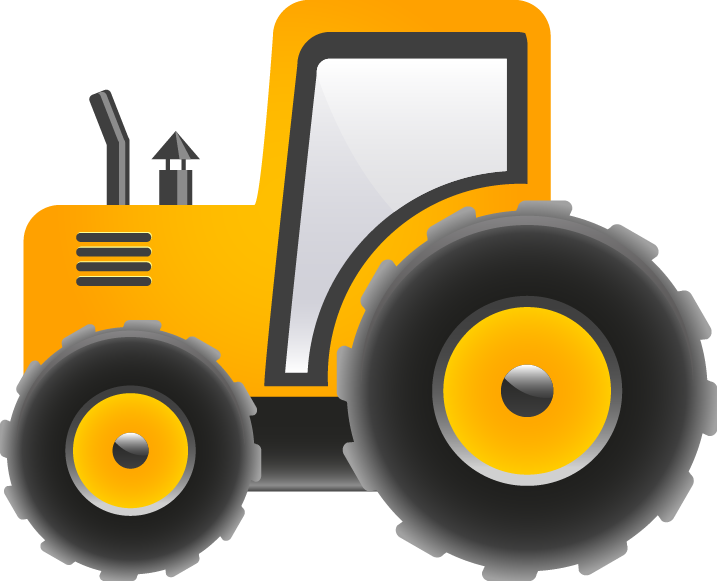 Construction Vehicles Vector Pack - Go To Sleep I Count Tractors, Not Sheep (printed Tractor) (717x581)