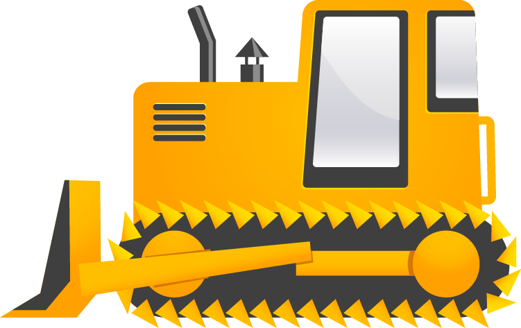 Construction Vehicles Vector Pack - Grua De Construccion Dibujo Animado (751x473)