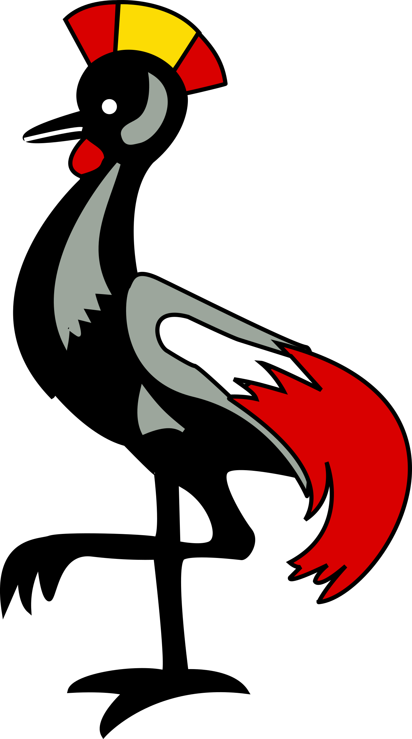 Crowned Crane - Bird On Ugandan Flag (1340x2400)