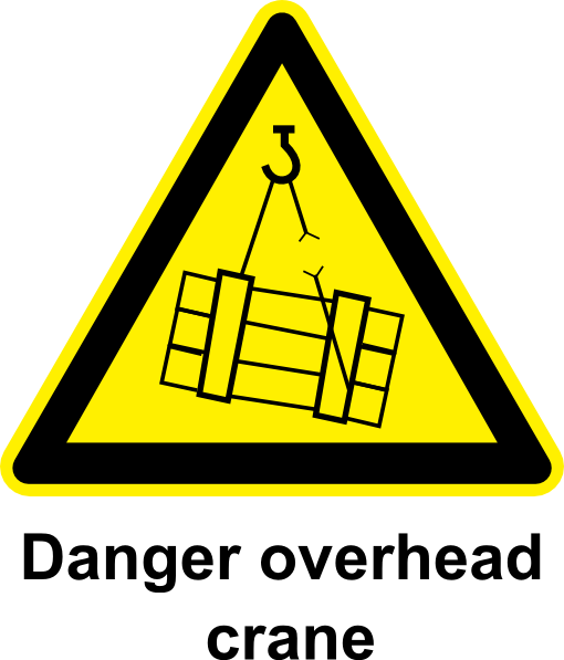 Free Vector Sign Overhead Crane Clip Art - Overhead Crane Sign Or Symbol (510x597)