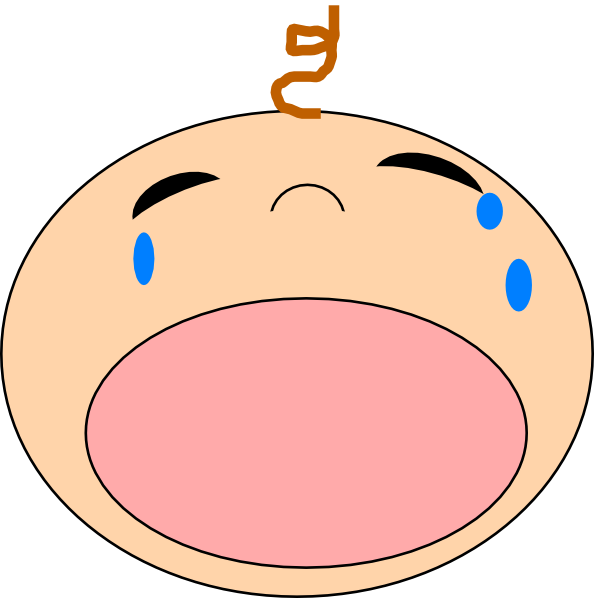 Nice Design Ideas Clipart Crying Baby Clip Art At Clker - Crying Baby Face Clipart (594x598)