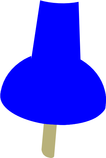 Blue Push Pin Clip Art At Vector Clip Art - Clip Art (372x597)