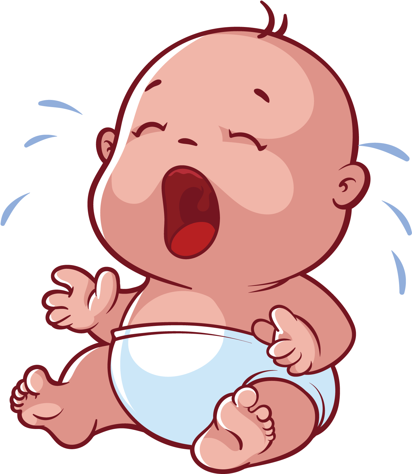 Infant Cartoon Crying - Crying Baby Clipart (1696x1724)