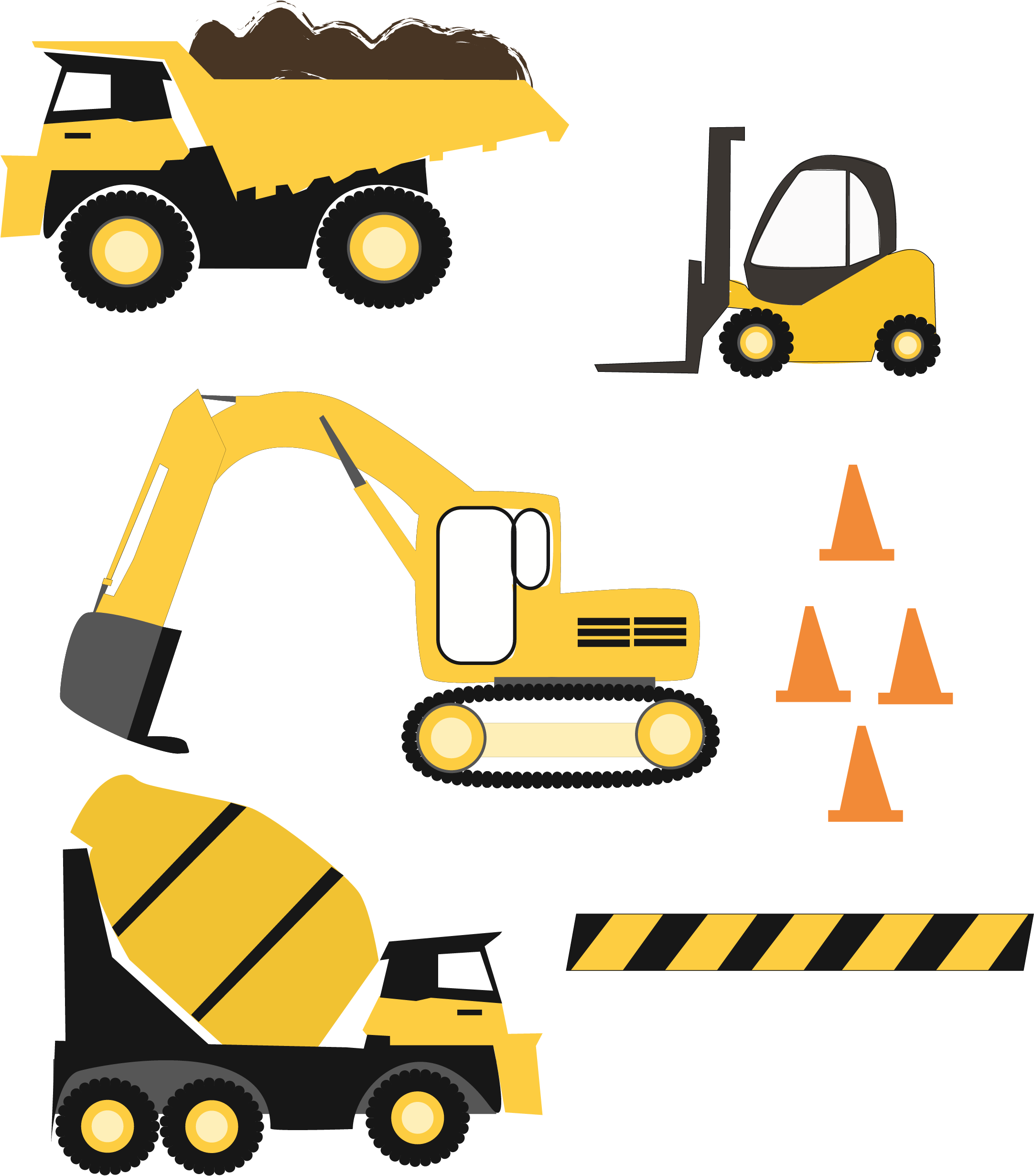 Construction Trucks Svg Files Example Image - Construction (2550x3300)