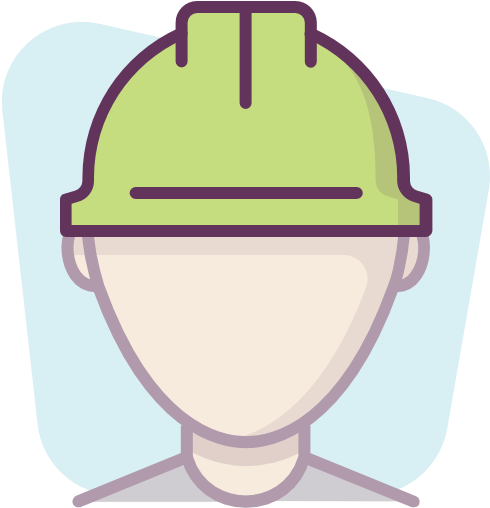 Construction, Protection, User, Worker, Helmet, Green - Usuario Con Casco (512x512)