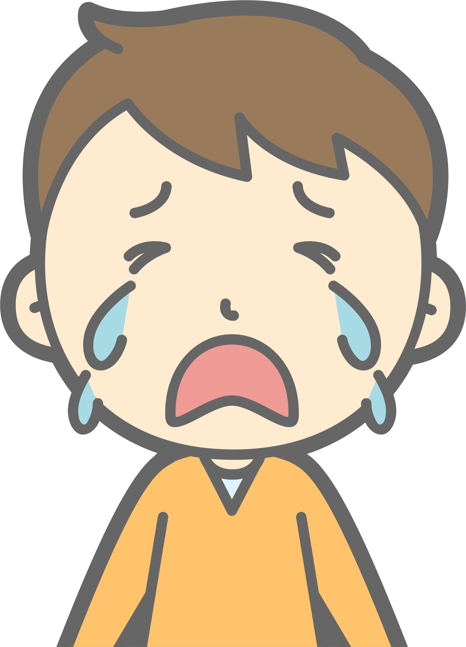 Clipart Crying Jaxstormrealverseus - Crying Boy Clip Art (1600x2218)