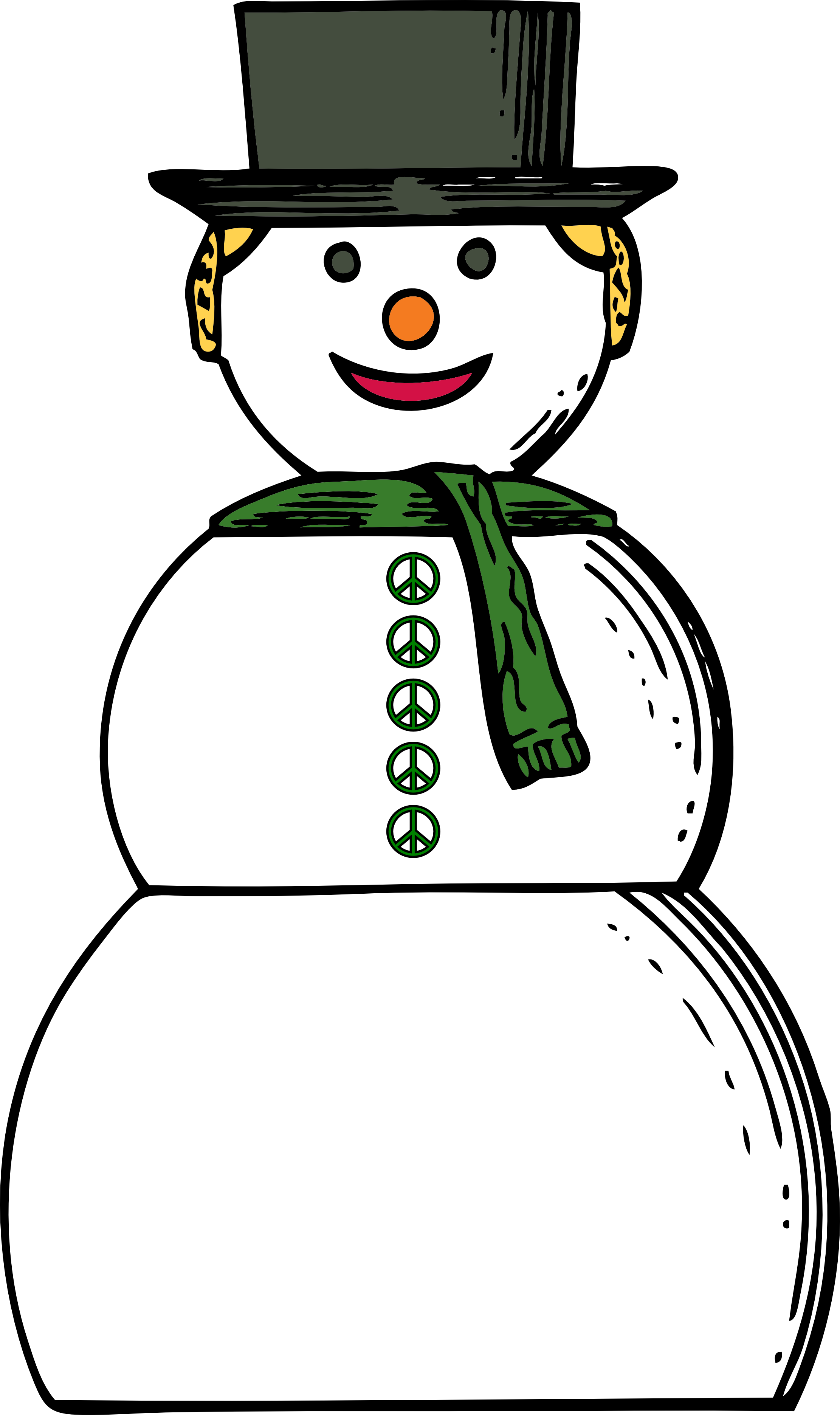 Snow Woman Christmas Xmas Snowman Peace Symbol Sign - Snow Woman (2222x3743)