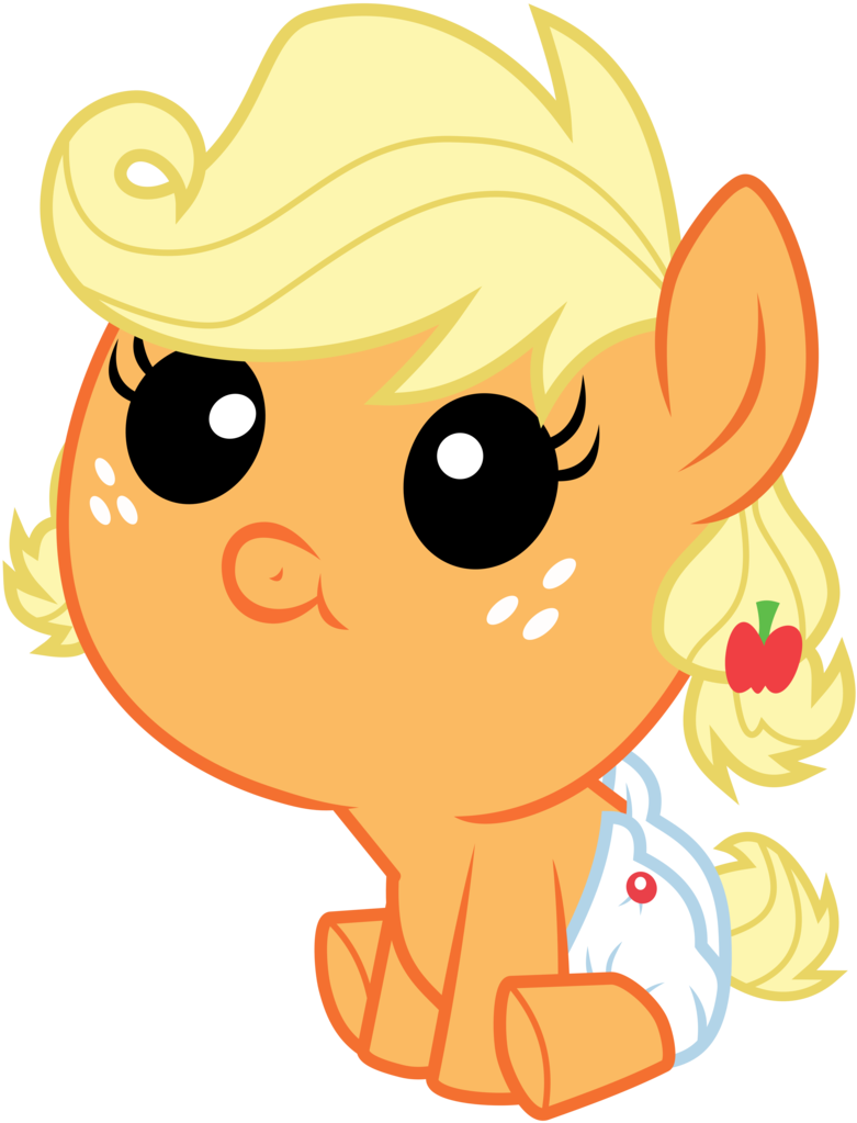 Vector Baby Applejack By Kyss - Friends Request By Elzzombie (8000x10482)