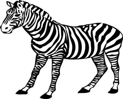 Coloring Trend Thumbnail Size Tiger Clip Art Zebra - Zebra Clip Art (400x322)