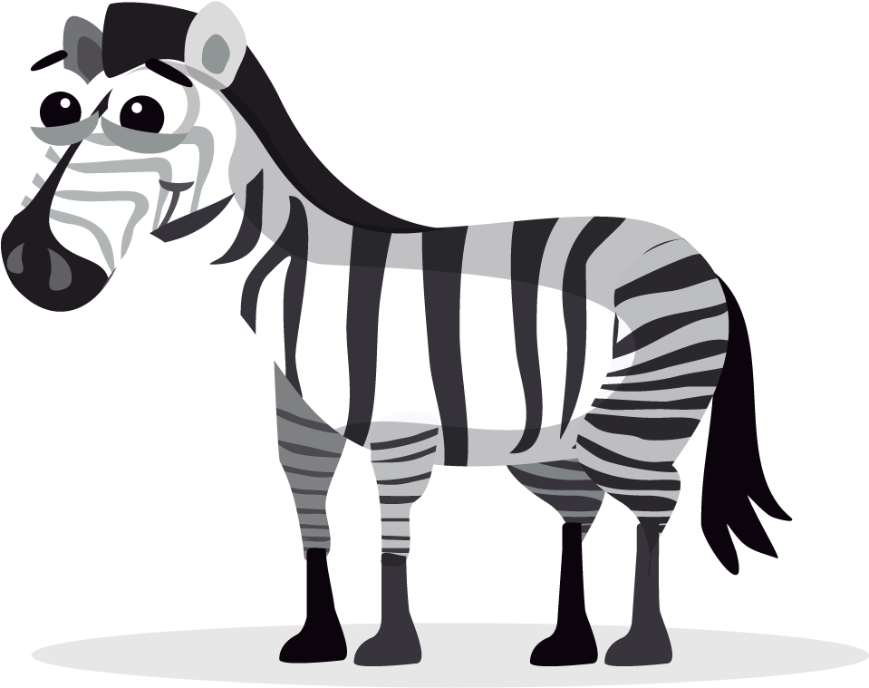Clipart Cute Zebra Free Clip Art - Cartoon Animals Png Zebra (1000x890)
