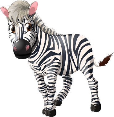 Cute Pink Zebra Clipart - Cute Zebra Cartoon Clipart (400x400)