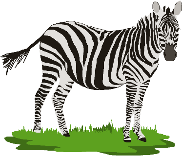 Zebra Clipart Png 1 Station - Zebra Clipart Png (395x336)