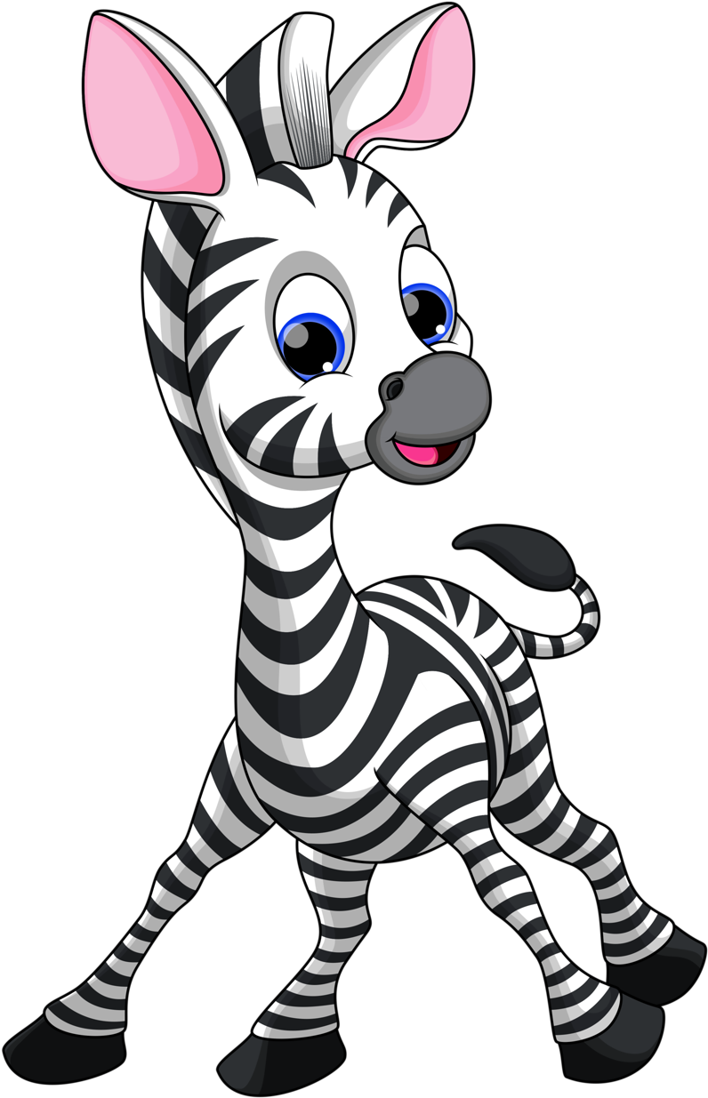 Cute Cartoon Zebra (796x1280)