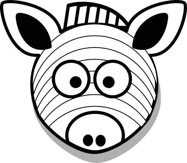 Zebra Clipart Nose - Zebra Face To Color (600x524)