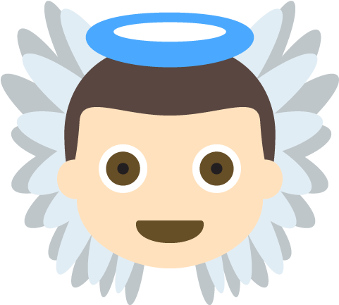 Baby Angel Light Skin Tone Emoji Emoticon Vector Icon - Emojis Angelitos (512x512)
