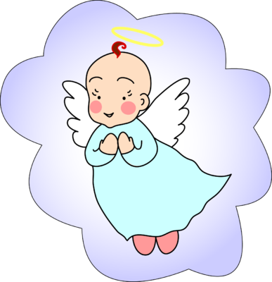 Baby Angel - Image - Baby Angel Wings Clip Art (387x400)