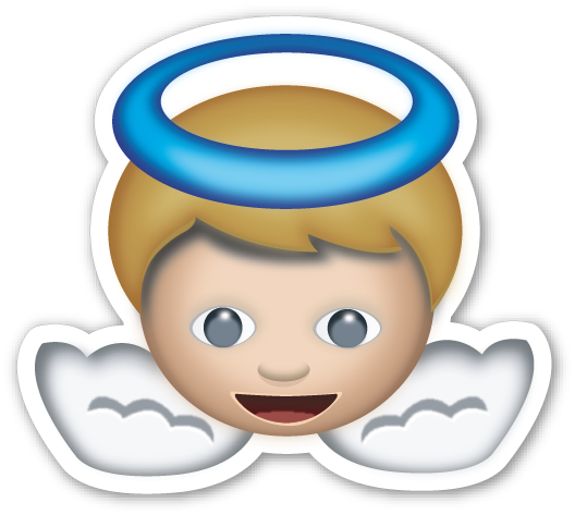 Pin Baby Angels Clip Art - Angel Emoticon Whatsapp (528x473)