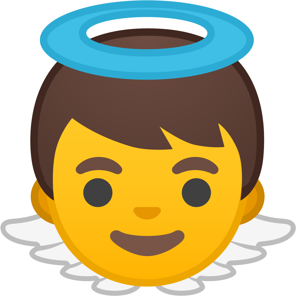 Google - Black Angel Emoji (1024x1024)