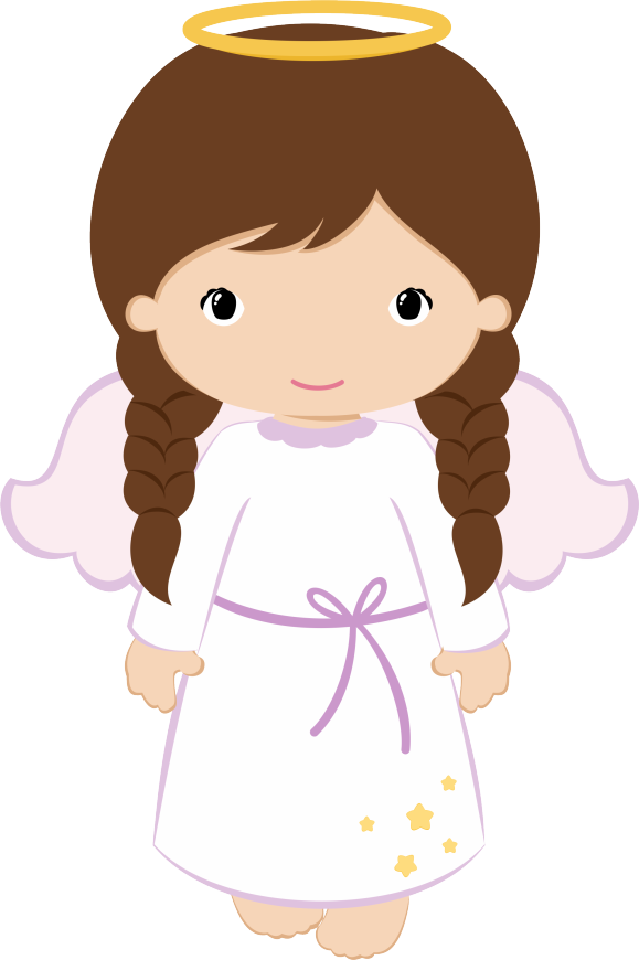 Fadas, Anjos Gnomos E Etc - Anjinhos Para Batizado Menina (579x870)