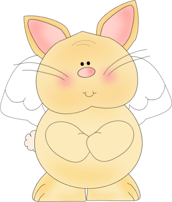 Bunny Angel Clip Art - Clip Art (350x410)