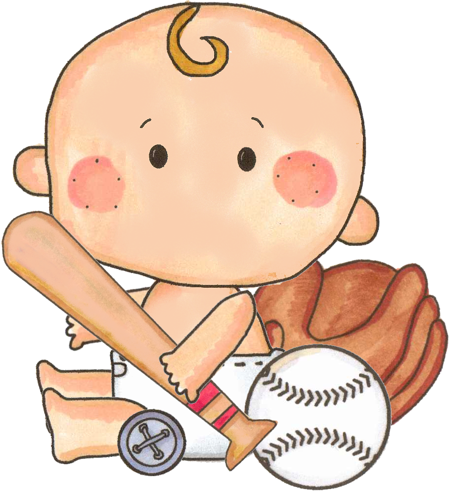 Baseball Clipart Baby Baseball - Baseball Baby Shower Clip Art (910x993)