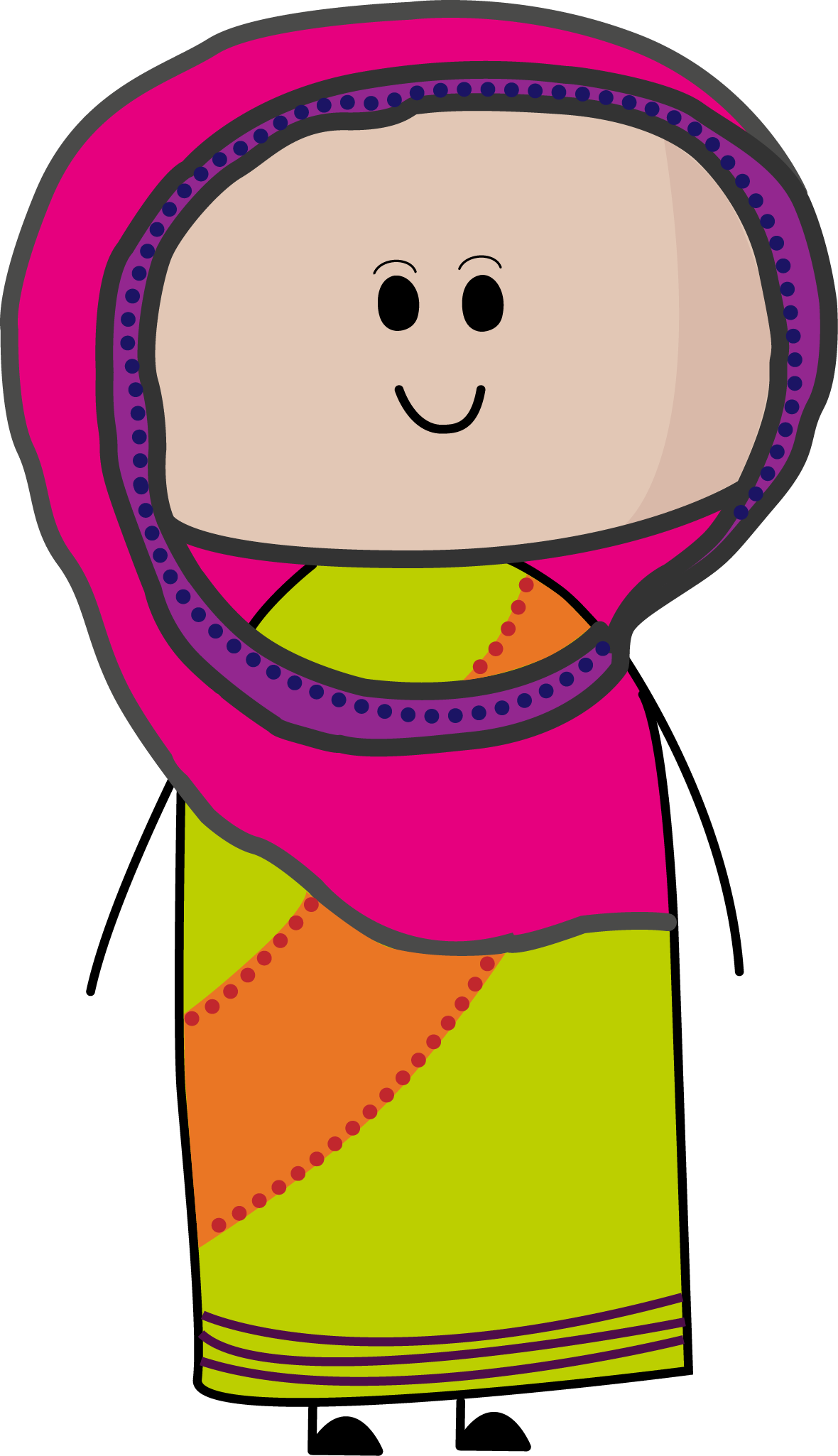 Cute Hindu Indian Clipart Character Vector Illustrated - Cute Hindu Indian Clipart Character Vector Illustrated (1180x2050)