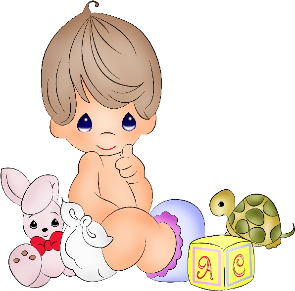 Baby Clip Art - Dibujo De Bebe A Color (600x600)
